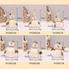 Christmas Snowman Doll Figure Ornaments Short Plush for Festival Hotel Tabletop Home Decoration