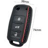 Key Fob Cover Silicone Keyless Remote Protector Sleeve Case Holder Compatible with VW Volkswagen Tiguan Golf Polo Jetta Passat