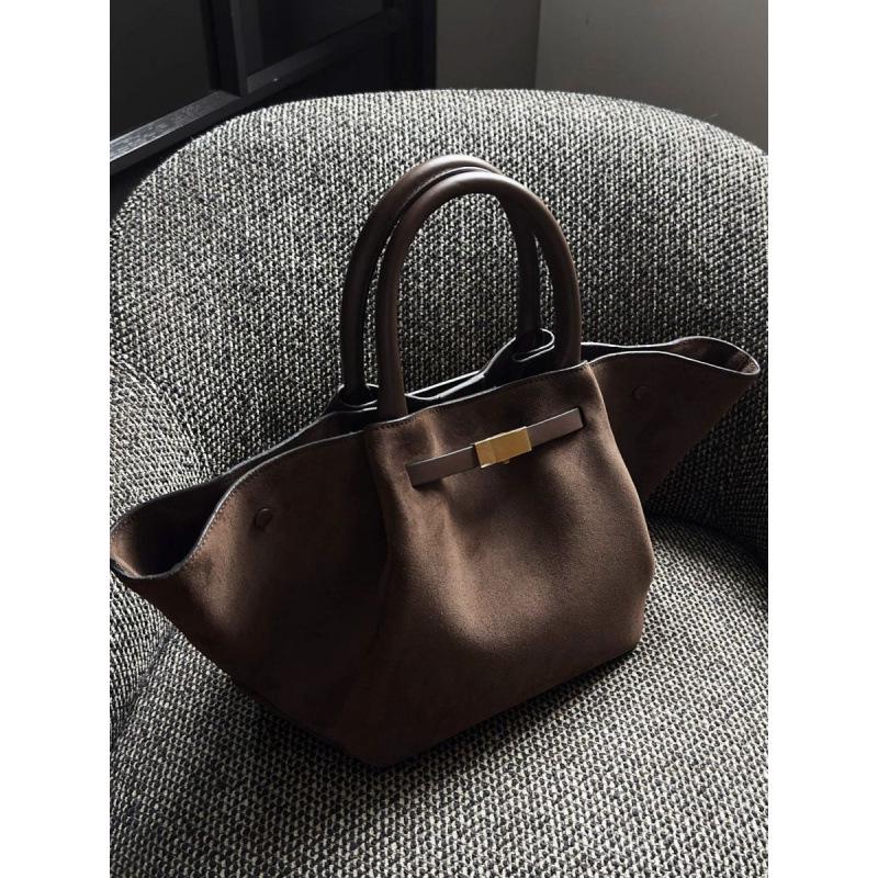 Exquisite Retro Large Capacity Wing Dumpling Tote and Crossbody Bag