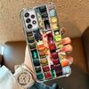 Watercolors Set Paint Palette Plating Phone Case For Samsung A17 A07 A37 A57 A16 A56 A15 A55 A14 A54 A13 A53 A26 A36 A25 A35 A24