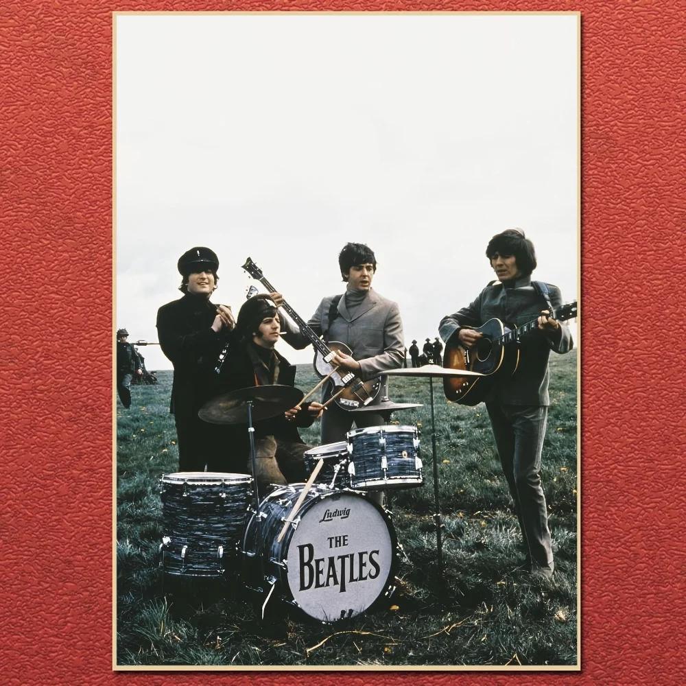 

Винтажный постер знаменитой рок-группы, необычная холщовая картина на стену для украшения гостиной или бара 21cm×30cm NoFrame