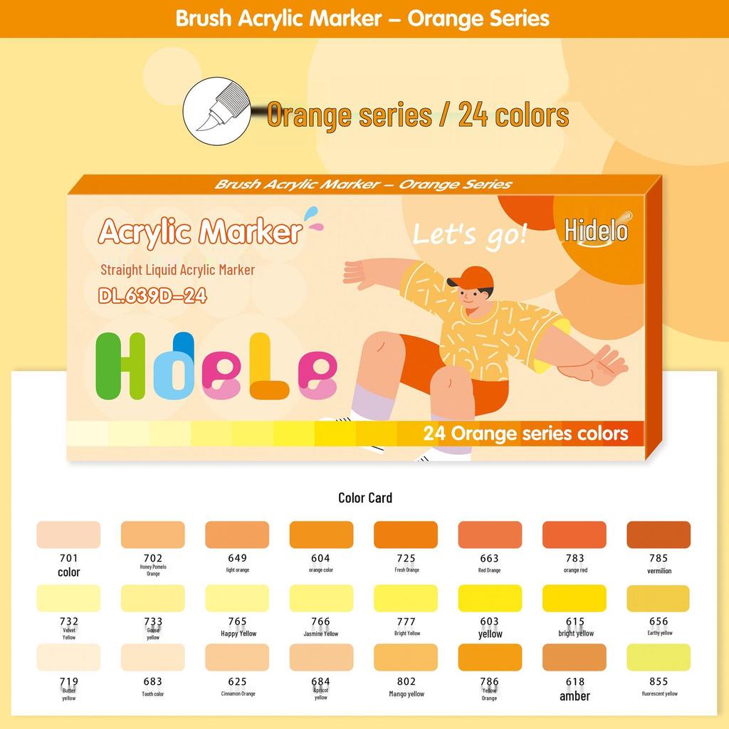 Huideler 639 Soft Tip Acrylic Marker Pen - 240 Colors for Student Art & Graffiti