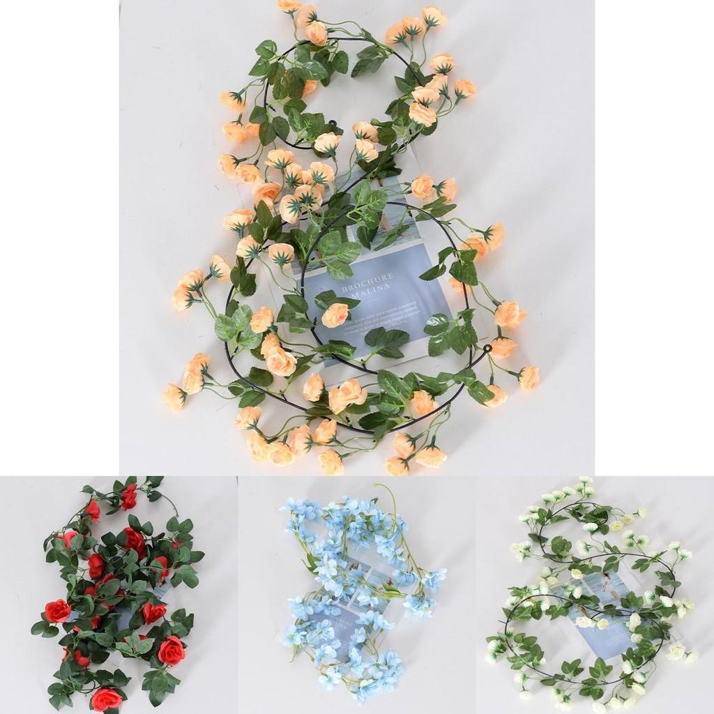 Rose Flower Garland With Silk Flowers For Wedding Decor And Outdoor Events