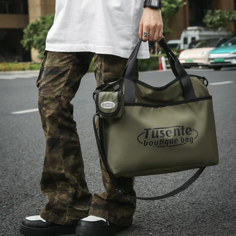 Women's Messenger Bag Letter Print Student's Large Capacity Shoulder Bag Men's Handbag