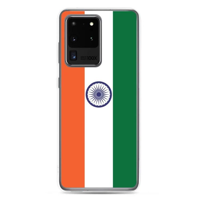 Coque Téléphone - Samsung - Galaxy S20 - Drapeau Inde - Souple - Multicolore