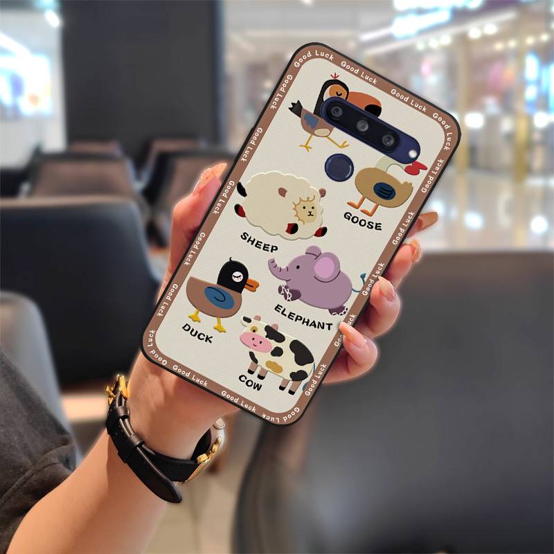 Waterproof Anti-dust Phone Case For LG V40 Back Cover Cute Shockproof Cover Full Wrap Protective Cartoon Durable TPU