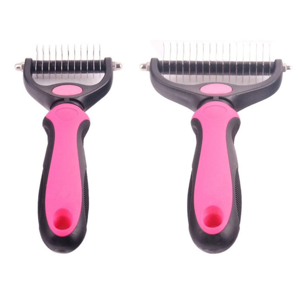 MIU Pet Grooming Tool Undercoat Rake For Dogs Cats DeMatting Detangling Comb For Easy Mats