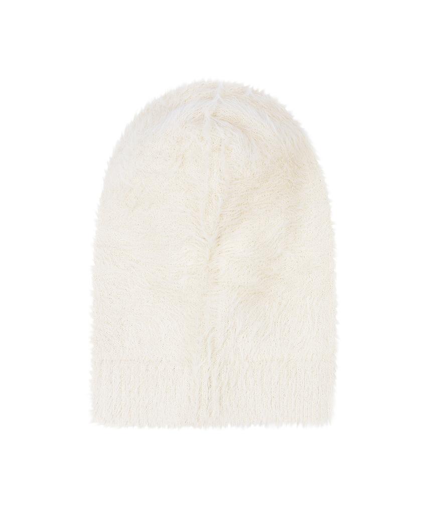 Bajal Va Square Label Hairy Balaclava Ivory