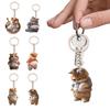 Acrylic 2D Flat Cat Keychain Q-Version Animal Keyring Compact Size Portable Decoration Keys Backpacks Accessory