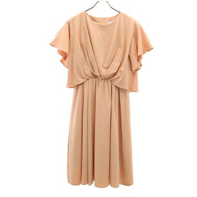 Nano Universe French Sleeve Flared Sleeve One Piece F Pink Women Used