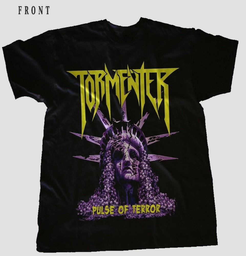 

NEW TORMENTOR Album Pulse Of Terror Cotton Black T Shirt For Men TT491 Unisex T-Shirt S