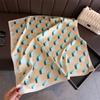 Fashion Print Plaid Design Shawl Square Scarf For Women Soft Satin Wraps Neckerchief Female Hair Bands Ribbon Headband Bandana
