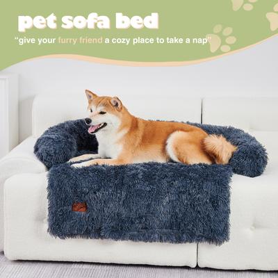 Pet Nest Sofa Bed, Plush Curved Dog And Cat Nest Blanket Dual-Purpose, Machine Washable, Suitable For Small And Medium-Sized Pet