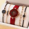 Ladies Gift Boutique Ladies 5Pcs Set Bracelet Watch Fashion Set Watch