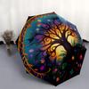 Enchanted Tree of Life Wall Art: Vibrant Circular Decor for Any SpaceUmbrella, Portable 3-Fold Compact Umbrella for Men & Women Gift