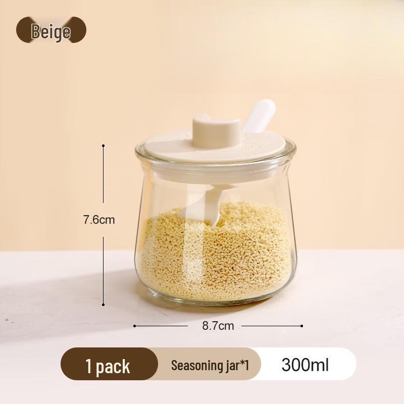

Glass Seasoning Jar Set with Spoons