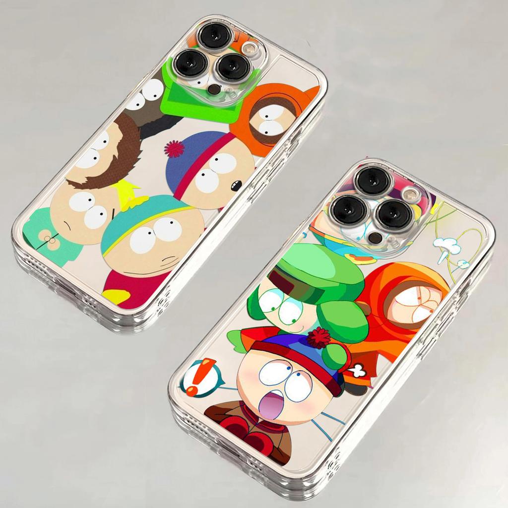 Lustige Cartoons S-South-Park Handyhülle Für iPhone 17 Air 16 e 15 14 13 12 11 Pro Max Plus Mini SE 2020 2022 Transparente Hülle