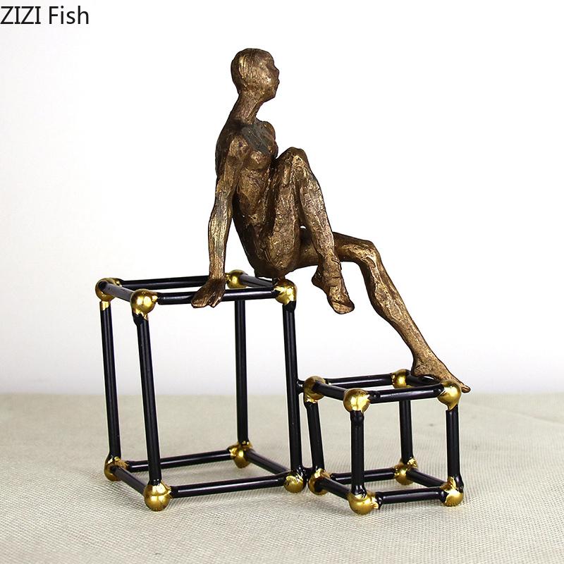 Abstract Figures Statue Acrobat Ornaments Desk Decoration Minimalist Modern Character Resin Sculpture Room Aesthetic Decor
