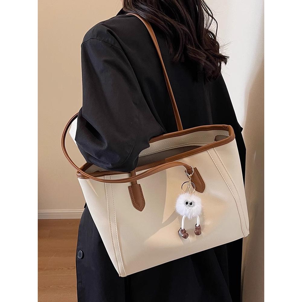 Retro large-capacity bag women's bag 2025 new trendy Korean version versatile tote bag fashionable shoulder commuter bag