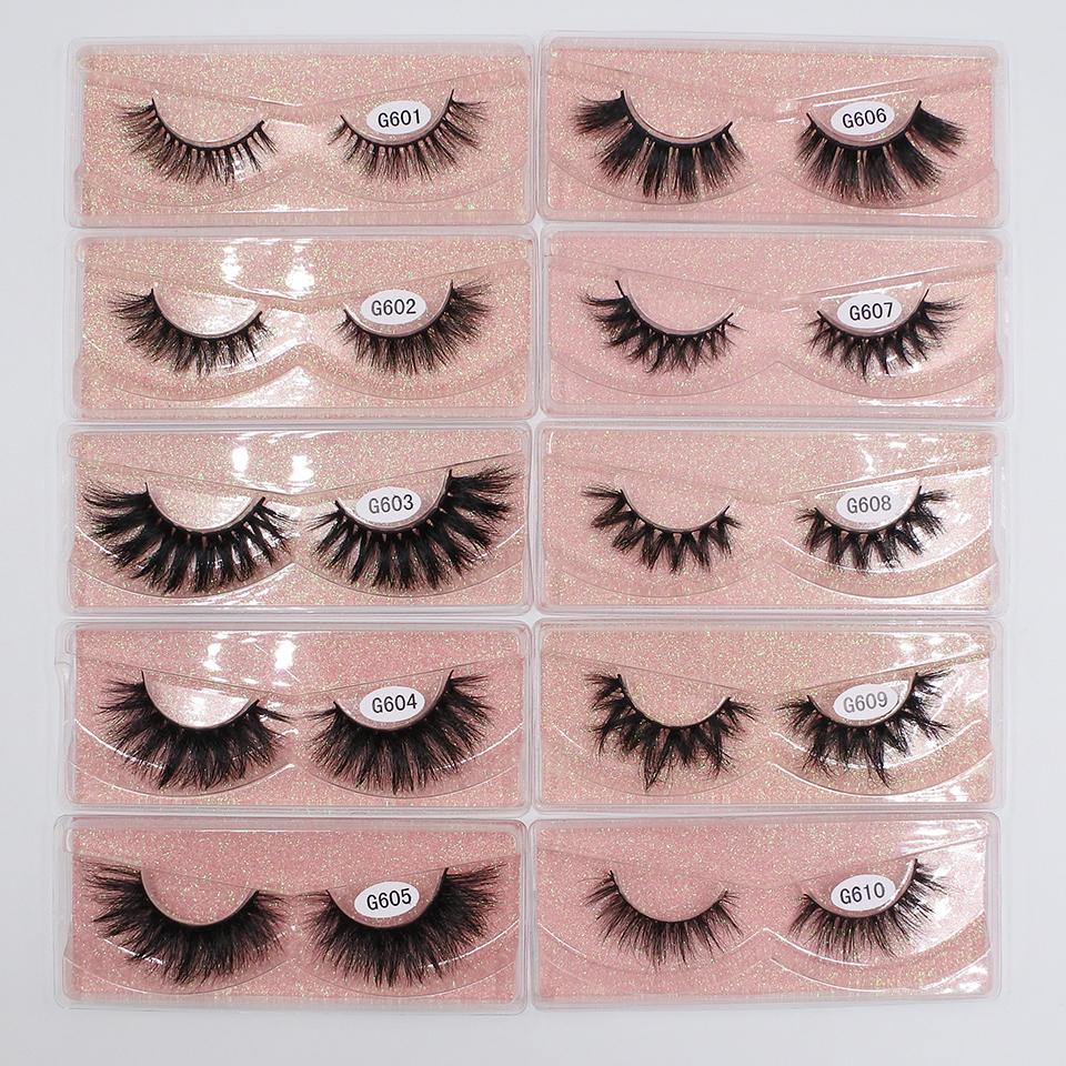 1 Pair Mink Lashes Wholesale Fluffy Natural Lashes Vendors Makeup 3d Mink Lashes