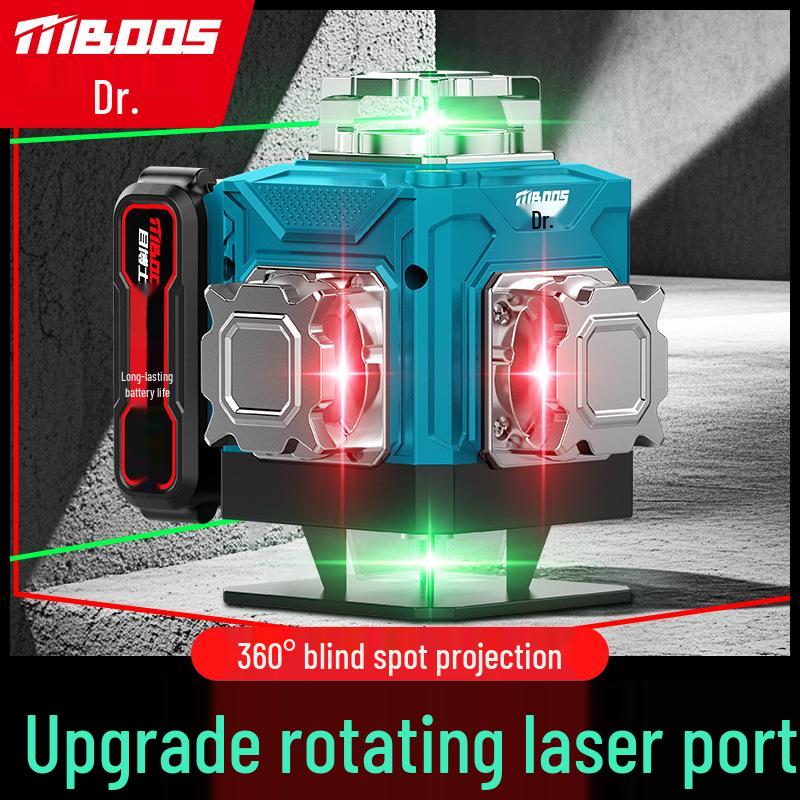 High-Precision Infrared Laser Level with Green & Blue Light for Outdoor Use