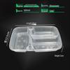 WS Rectangular 3-Compartment Disposable Lunch Box