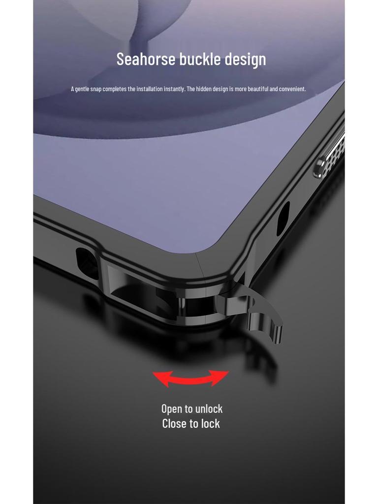 Samsung S26 Ultra Cooling Frame Case with Metal Buckle and Lens for S25U & S24