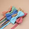 New Cotton Bow tie Kids Bow ties Boy Girls Bow knot Adult Solid Color Bow Ties Cravats Party Bowties For Children Gifts