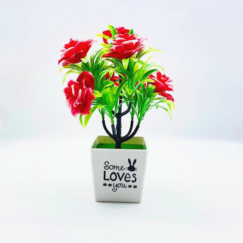 Plant Rose Potted Room Decoration Ornaments For Gift And Decoration Home