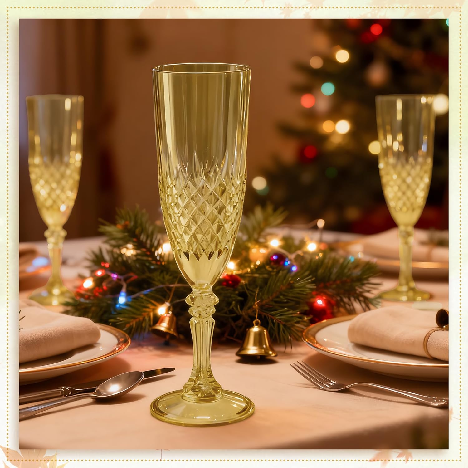 

Золотые бокалы для шампанского, 24 шт. Многоразовые пластиковые бокалы для вина для свадьбы, Рождества, мероприятий с тостами United States
