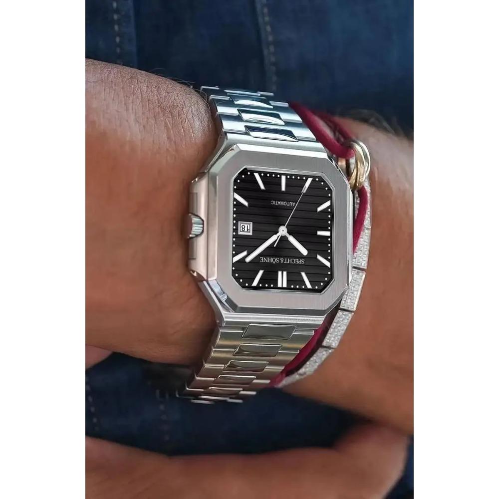2025 Men's Classic Cubic Automatic Mechanical Watch 50M Waterproof Luminous Sapphire Crystal Reloj Hombre 41MM