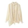   European and American style, new women's fashion, chic, fashionable, versatile pleated shirt 1080219