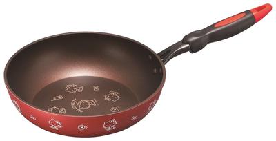 Compatible Induction Gaz Poêle Friture Hello Kitty et Sanrio AFP26 Revêtement Diamant, 26cm, Design,
