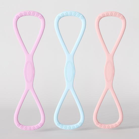 Figure 8 Fitness Resistance Band Anti-slip Silicone 25/35Lbs Men Women Arm Shoulder Stretch Strength Training Exercise Elastic Strap Tension Rope