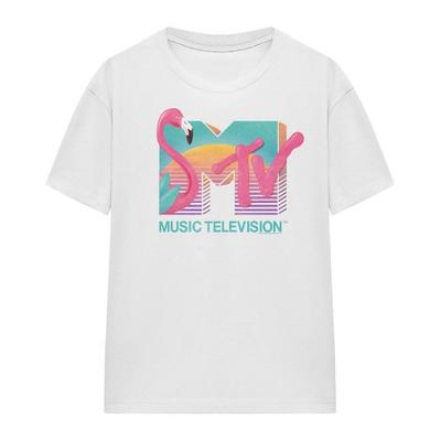 MTV Unisexové tričko pro dospělé s logem plameňáka