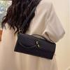 2026 new woven pattern handbag women's pure color simple commuting banquet two-in-e bag PU single shoulder cross-body bag