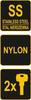 NYLON COATED PADLOCK WITH CABLE 77105 VOREL