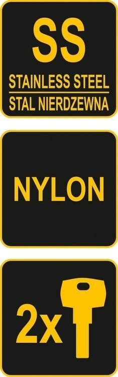 NYLON COATED PADLOCK WITH CABLE 77105 VOREL