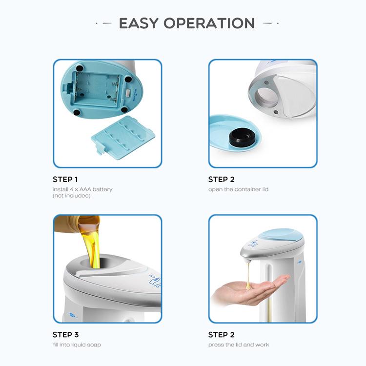 Smart Contactless Induction Hand Sanitizer Dispenser for Gel - Desktop Kitchen & Kids Use