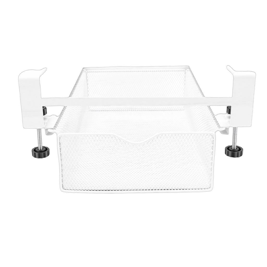 Under Desk Drawer Slide Out No Drill Metal Under Table Storage Shelf Tray Basket Organizer for Home Workplace Cabinet