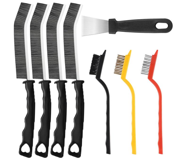 Home Kitchen Crevice Cleaning Brush Set Deep Clean Gas Stove Brass Gap Cleaning Brush for Small Spaces Bathroom Corner8/11/13Pcs