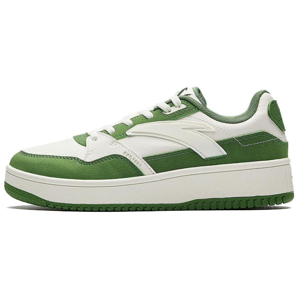 Anta Retro Fashion Versatile Non-Slip Wear-Resistant Low-Top Skate Shoes Women sneaker White Green 122538033R-4