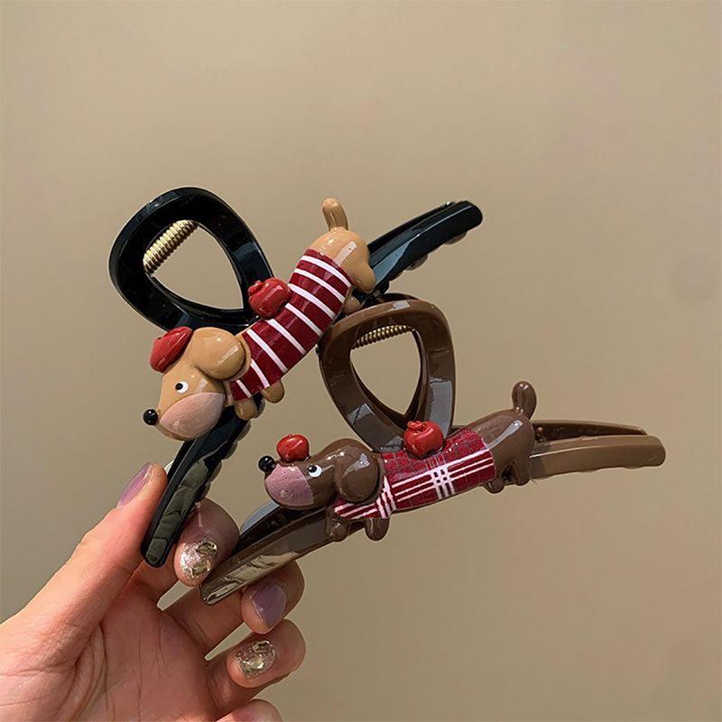 Dackel Haarspange Groß Cartoon Niedlich Krallenspangen Haarklammer Kopfschmuck Mode Haaraccessoires Für Frauen Mädchen
