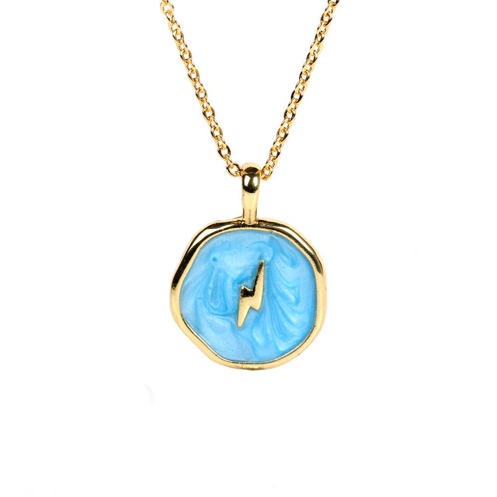 European & American Style Gold-Plated Star, Moon & Heart Pendant Necklace for Women
