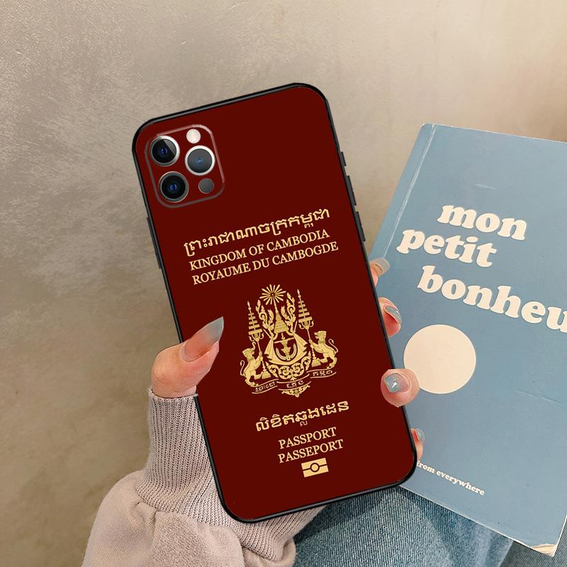 

Cambodia Flag Case For iPhone 14 13 12 11 15 16 Pro Max Mini Plus X XR XS Max Cover Coque iPhone 14