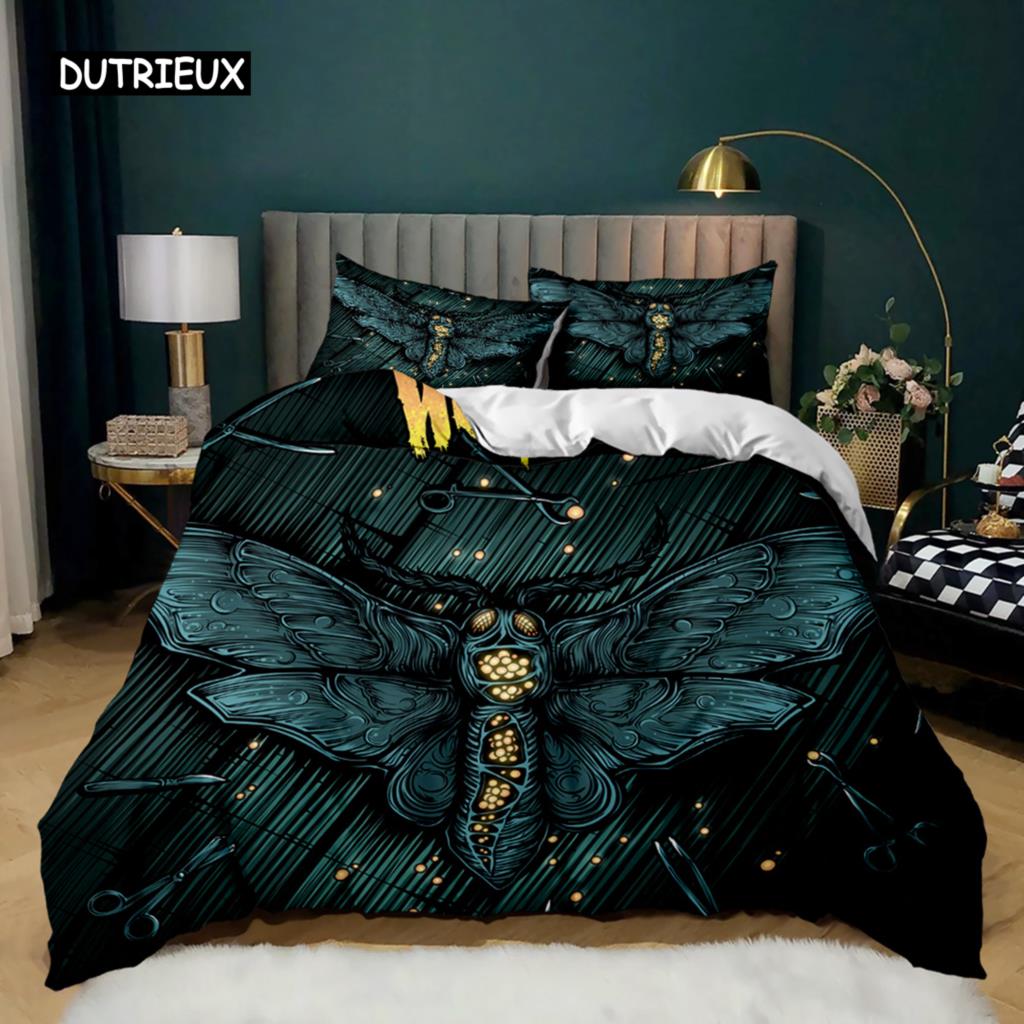 Butterfly Duvet Cover Set Butterfly Plum Branch Pattern Bedding Set Soft Bedclothes Twin Queen King Size Polyester Qulit Cover