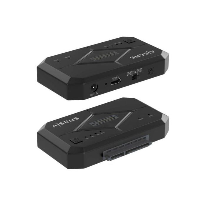 Station d'accueil - AISENS - ASDS-M2SATA04B - USB 3.0 - Noir - Compatible HDD/SSD