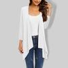 Gradient Print Women's Cardigan Jacket With Pocket Irregular Three Quarter Sleeve