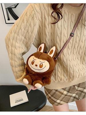 Bubble Rabbit Plush Cartoon Backpack - Cute Crossbody Gift for Girls
