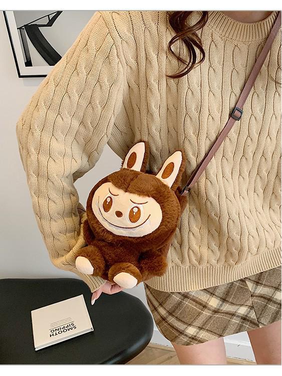 Bubble Rabbit Plush Cartoon Backpack - Cute Crossbody Gift for Girls